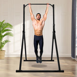 Triangular Pull up Station Black Horizontal Bar 1.75-2.3m Adjustable Height Freestanding Traction Bar for Gym School Home