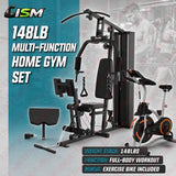 148LB Multifunctional Home Gym Full Body Workout Equipment Cable Pulley System Strength Training Fitness Exercise Machine Set