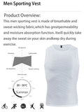 Cycling Base Layer Reflective Underwear White Jersey Sport Vest Men Undershirt Quick Dry Elastici Road Bike