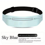 3 Pockets Reflective Running Belt Marathon Waist Bag Ultra Slim Waterproof Light Zero Bounce Safe 7.5" Phone Fit Waists 60-120cm