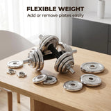 10/20kg Electroplated Dumbbell Set, Adjustable Electroplated Dumbbells, with Storage Toolbox, Equipped with Connecting Rods and Fixing Nuts, Suitable for Home Indoor Workouts, Ideal Fitness Equipment for Fitness Enthusiasts t