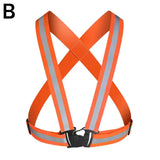 Cycling Reflective Strip Safety Vest Adjustable Highly Elastic Electric Scooter Reflective Vest For Running Jogging Fishing