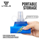 WRELS Soft Folding Water Bottles BPA-Free Collapsible Flask Lightweight Running Water Bottle Sports Water Bag TPU Soft Flask