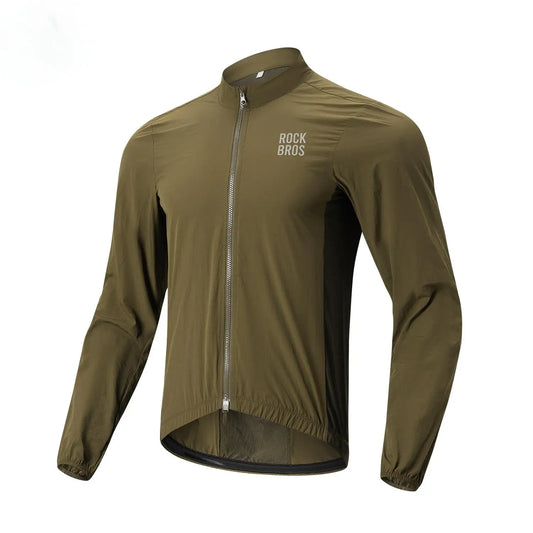 ROCKBROS Cycling Jacket Lightweight Windproof Clothing Long-sleeved Bike Windbreaker Reflective Breathable Jacket EUR Size
