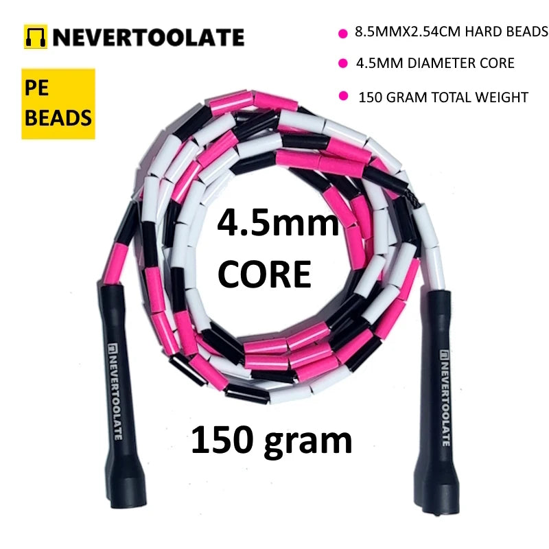 NEVERTOOLATE  CC handle hard PE beads 2.9m length jump skipping rope skip rope  coachchris same good quality