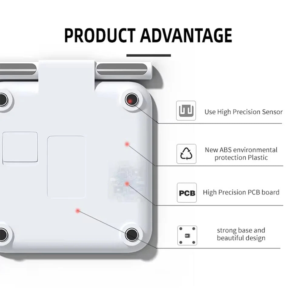 Smart Body Fat Scale for with Handle, 24 Precise Body Biological Analyzer, Digital Bathroom Weighing Bluetooth Scale