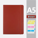A5 Business with PU Notebook, Student Notebook, 200 Pages, Handcrafted Bookbook, Handcrafted Bookbook, Comes with Memo Paper