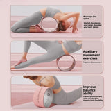 Original Yoga Wheel 19.5cm Wide Open Back Professional Yoga Equipment, Back Bend Large Roll Back Wheel Ring Pilates Ring