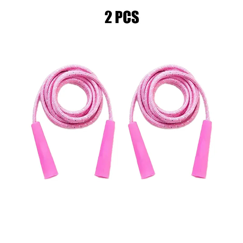 2/4/8/16Pcs Cotton Rubber Skipping Rope For Fitness Elementary School Cloth Braided Rope Fitness Student School Exercise