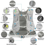 12L Cycling Hydration Vest Running Backpack Lightweight Riding Vest Pack Backpack Running Camping Bag Mountaineering Equipment