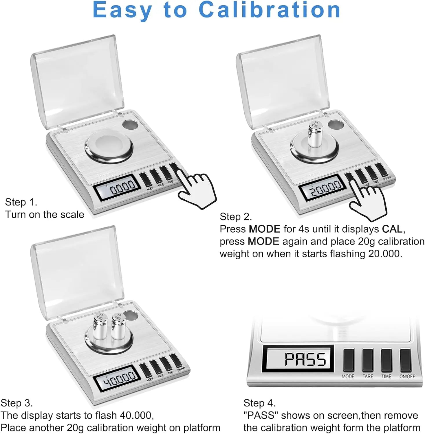 Smart Weigh GEM20 High Precision Digital Milligram Scale 50 x 0.001g Reloading, Jewelry and Gems Scale