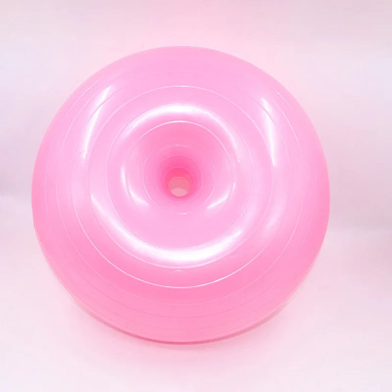 Donut Yoga Ball Balance Ball Pilates Accessories Home Fitness Equipment Rehabilitation Exercise Thicken Inflate Yoga Ball 50cm