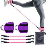 Ankle Straps Resistance Bands Set Fitness Workout Exercise Equipment Ankle Weight Yoga Elastic Fitness Band For Gym Man Woman