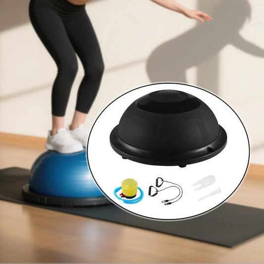 Balance Ball with Resistance Bands and Pump,Fitness,Core Training,Anti Slip Half Exercise Ball Balance Training for Gymnastic