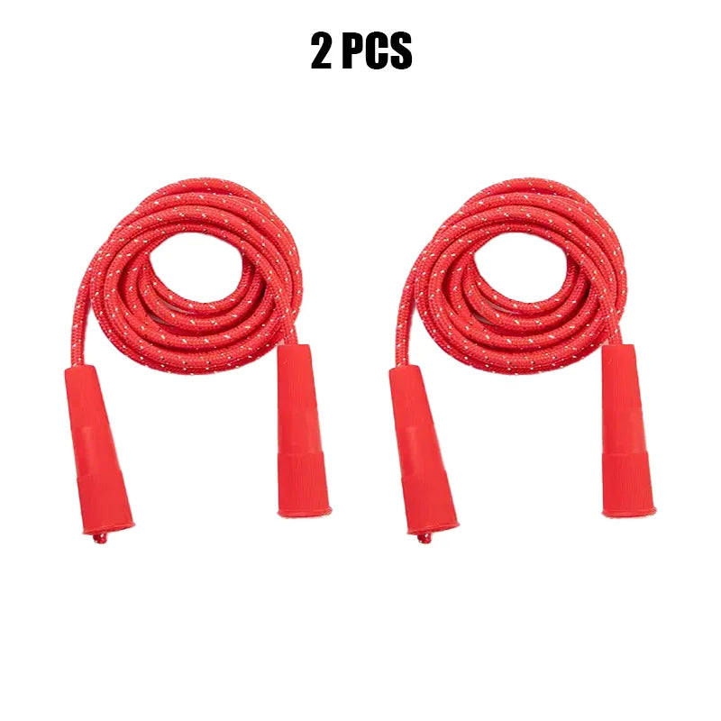 2/4/8/16Pcs Cotton Rubber Skipping Rope For Fitness Elementary School Cloth Braided Rope Fitness Student School Exercise