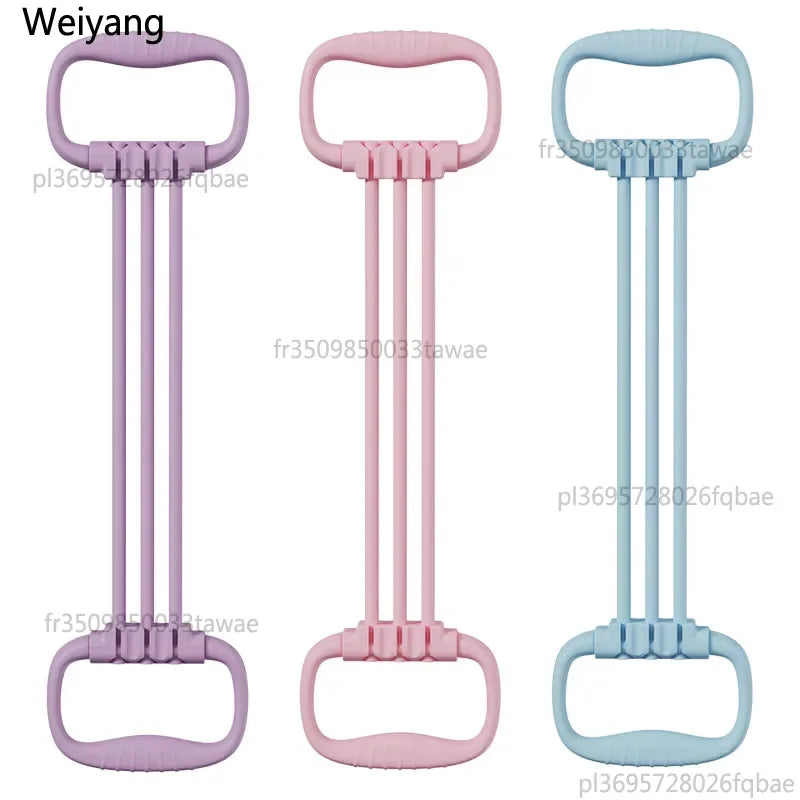 Six-Tube Yoga Resistance Band, Elastic Stretching Trainer for Shoulder Neck Opening, Home Gym Fitness Equipment for Men Women