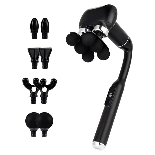 6-Heads Handhel Fascia Gun Electric Deep Tissue High Frequency Vibration Massage for Arms Back Legs Full Body masajeador