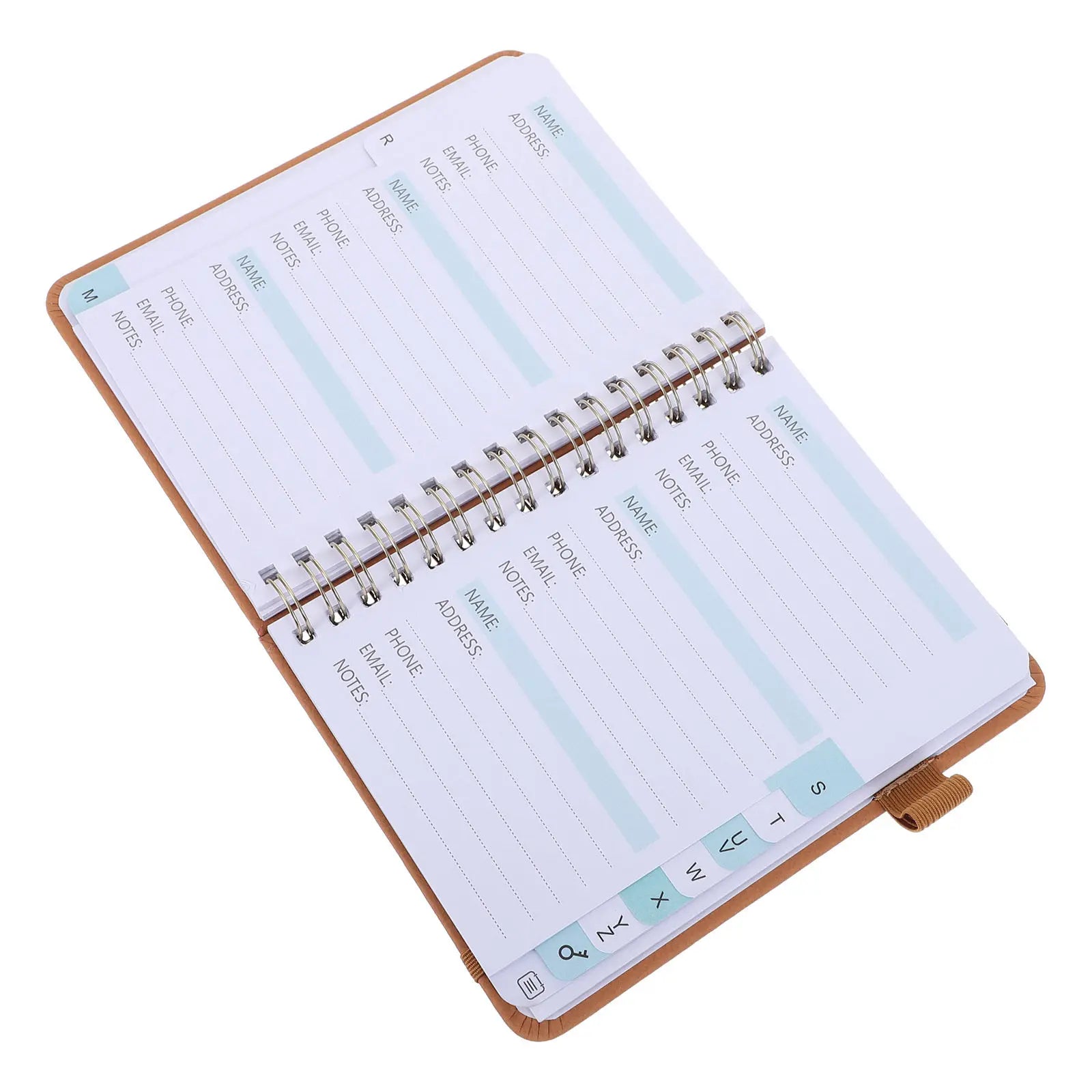 Address Phone Book with Alphabet Tabs Hardcover Spiral Notebook with A-Z Tab A6 Size Password Keeper Journal Notebook for Office