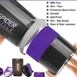 550ml 3 Layer Shaker Bottle Protein Mixing Shake Cup Sports Fitness Water Cup Scaled Plastic Water Bottles with Medicine Box Hot