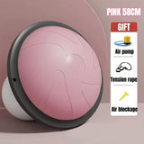 47cm/58cm Yoga Balance Ball Strong Half Home Gym Fitness Ball Explosion-Proof Pilates Fitball Wave Speed Ball