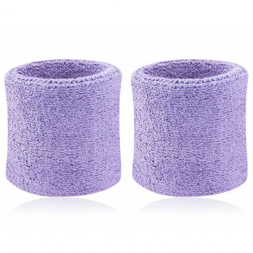 2Pcs Wrist Sweatband Tennis Sports Wristband Volleyball Gym Elastic Brace Support Sweat Band Towel Bracelet Quick Dry Sweatband
