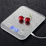 10/5Kg Kitchen Digital Scale Usb/Battery Charging Electronic Smart Balance LCD Mini Precision Weight Scales For  Food Cooking