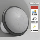 47cm/58cm Yoga Balance Ball Strong Half Home Gym Fitness Ball Explosion-Proof Pilates Fitball Wave Speed Ball