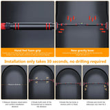 Door Horizontal Bars 90-120cm Adjustable Pull Up Bars Weight Bearing 400kg Non Perforated Indoor Wall Horizontal Bar with Locking Mechanism Upper Body Workout Bar for Home Gym Fitness
