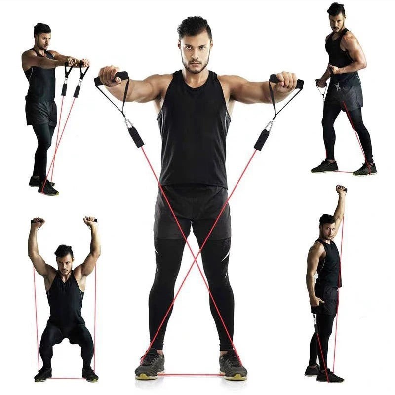 11pcs TPE Resistance Bands Set, Resistance Bands With Door Anchor, Handles, Carry Bag, Legs Ankle Strap, Home Gym Exercise Bands