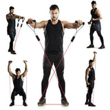 11pcs TPE Resistance Bands Set, Resistance Bands With Door Anchor, Handles, Carry Bag, Legs Ankle Strap, Home Gym Exercise Bands
