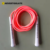 6mm thick PVC jump rope 140 gram 80A with core thread vinyl cord rope 15.5cm long handle NEVERTOOLATE  hitt exercise fitness