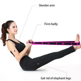 8 Section Style Dance Yoga Stretching Belt Pilates Fitness Tension Digital Elasticity Latin Elastic Stretch Resistance Band