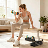 Adjustable dumbbell set, 1-5 kg dambbells, with quick-adjust storage area, non-briefs hand to save space