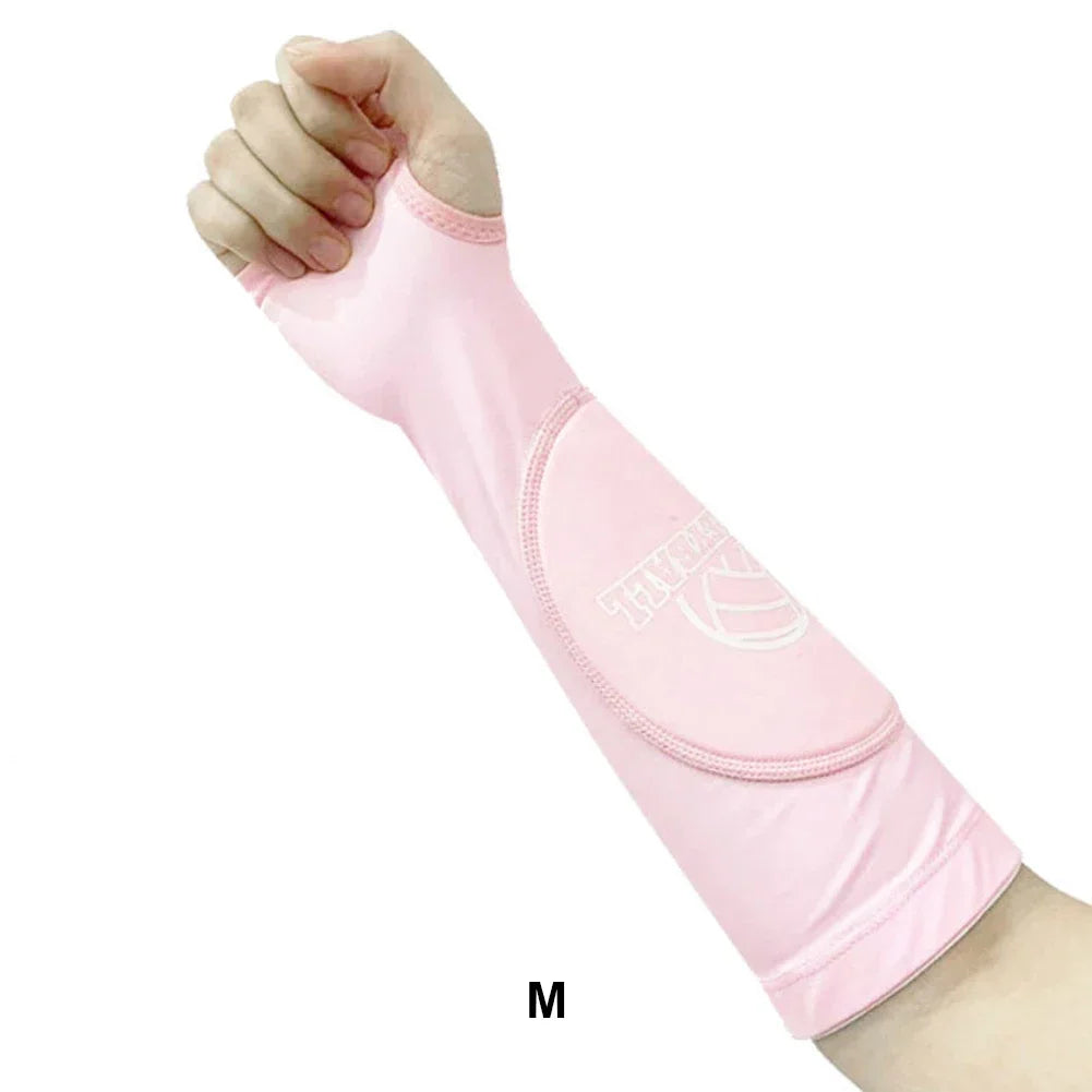 1 Pair Women Armband Cuff Breathable Compression Basketball Volleyball Elastic Breathable Arm Warmers Protector Sleeves