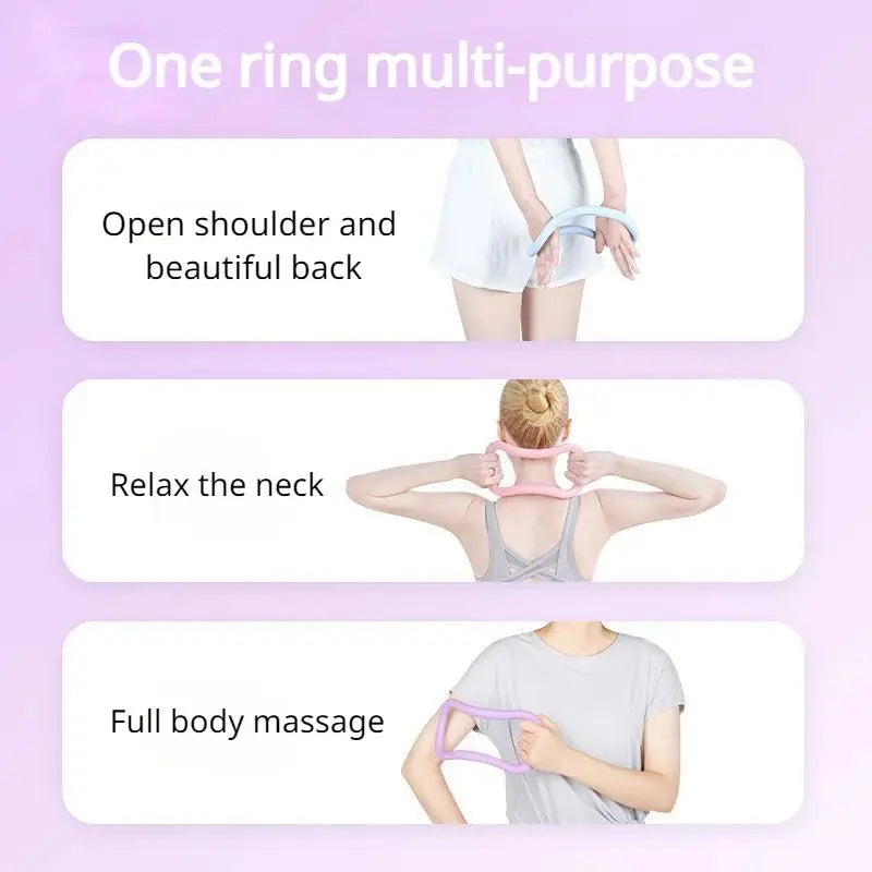 1Pc Yoga Pilates Ring After Massage Calf Elastic Neck Yoga Ring Suitable For All Ages TPE Soft Yoga Circle Fitness Equipment
