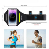 Haissky Running Sport Armband For iPhone 17 16 15 14 13 Pro Max Air Plus Outdoor Workout Zipper Pocket Touchscreen Arm Bag Pouch