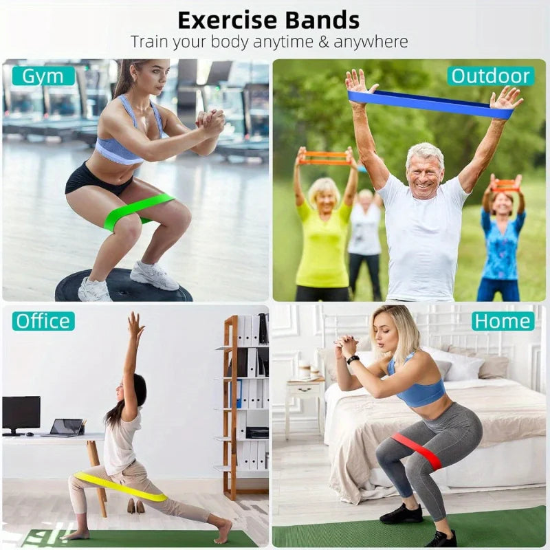 Resistance Band Set for Men And Women Fitness Exercise Bands 5pcs Thigh Stretching Bands Suitable for Home And Gym Workout Pilat