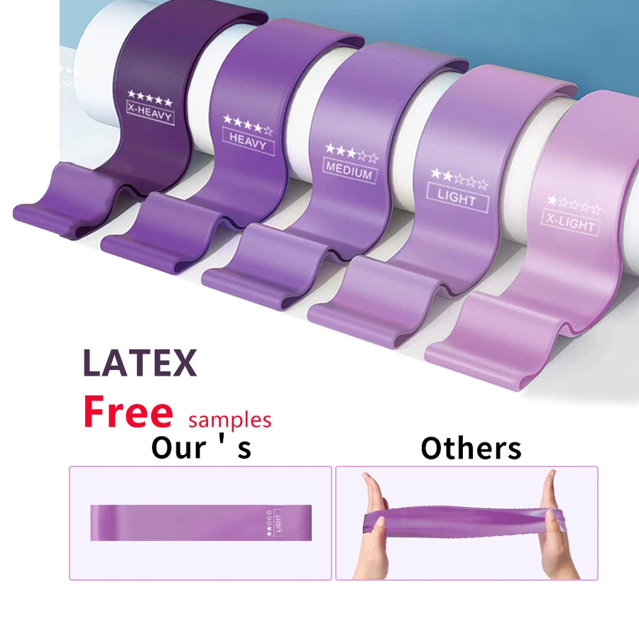 5-Level Resistance Bands Set for Pilates Fitness Mini Exercise Bands Sport Extender Workout Equipment for Crossfit