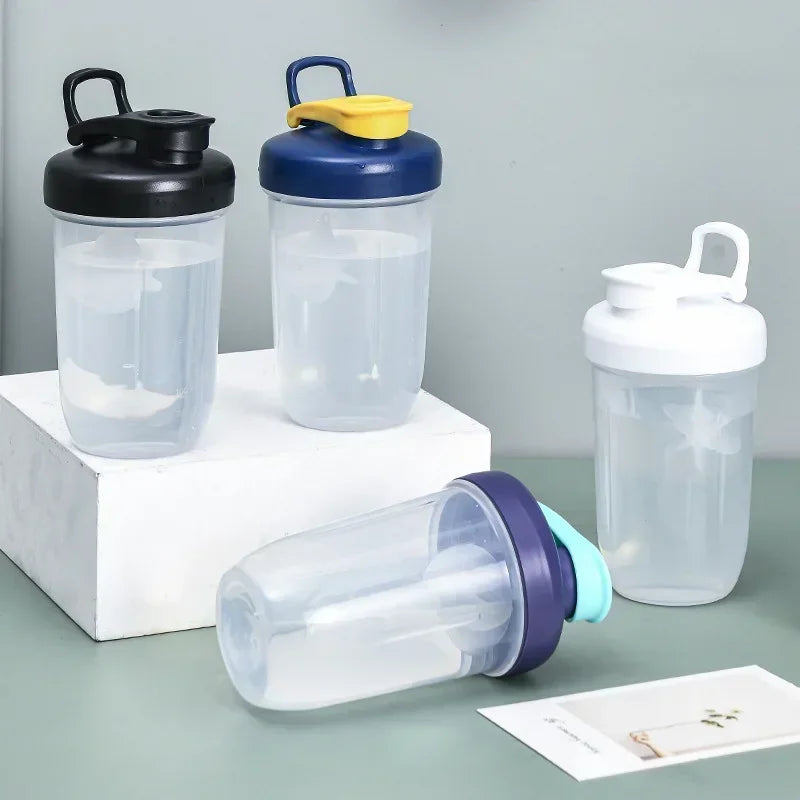 Shaking Cup 400ml Protein Powder Shaker Bottle Leak Proof Water Bottle for Gym Outdoor Fitness Training Sport Mixing Cup