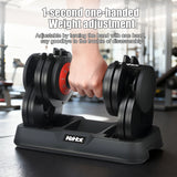 Adjustable All-in-One Dumbbell，5-Level One-Touch Weight Adjustment For Quick Intensity Switching