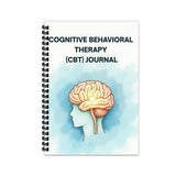1SET Spiral Notebooks CBT Therapy Emotional Wellness Journal, Brain-Illustrated Mental Health Notebook, Spiral Binding, Cognitiv