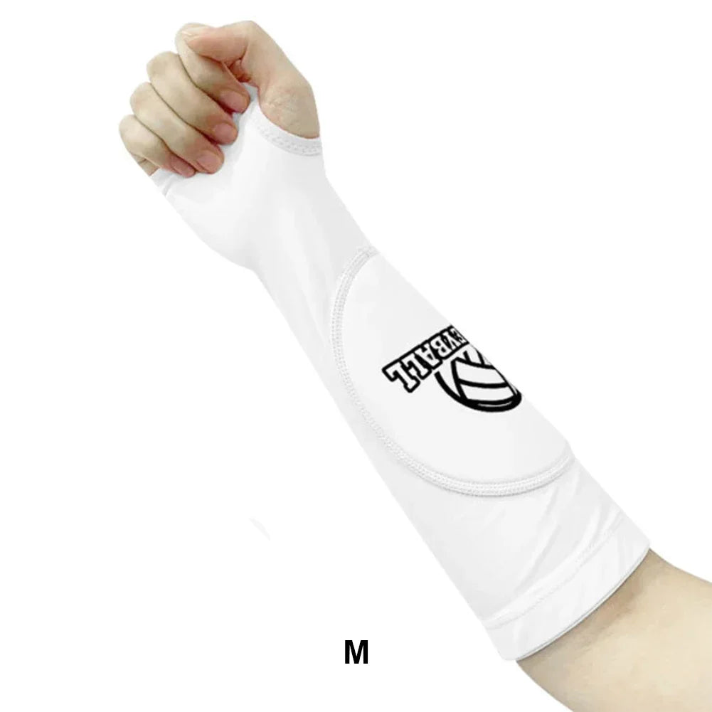1 Pair Women Armband Cuff Breathable Compression Basketball Volleyball Elastic Breathable Arm Warmers Protector Sleeves