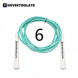 JR100-6  6 mm diameter PVC  WITH THREAD CORE skip rope 3.2 meters in between 15.5cm middle-long handle NEVERTOOLATE GOOD QUALITY