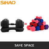 SIHAO Quick Adjust Fitness Dumbbell, 24/40KG (52.5/90LBS) Dual Weight Options, Labor-saving Quick-change Design, Heavy-duty Gym Gear for Arm Muscle Building, Home Workout and Professional Fitness Training