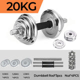 10/20 kg adjustable dumbbell set, chrome-plated dumbbells, ideal for fitness enthusiasts for strength training