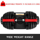 SIHAO Adjustable Steel Dumbbell 24/40KG 52.5/90LBS Fitness for Home Gym, Arm & Muscle Training with QuickLock System Trainning