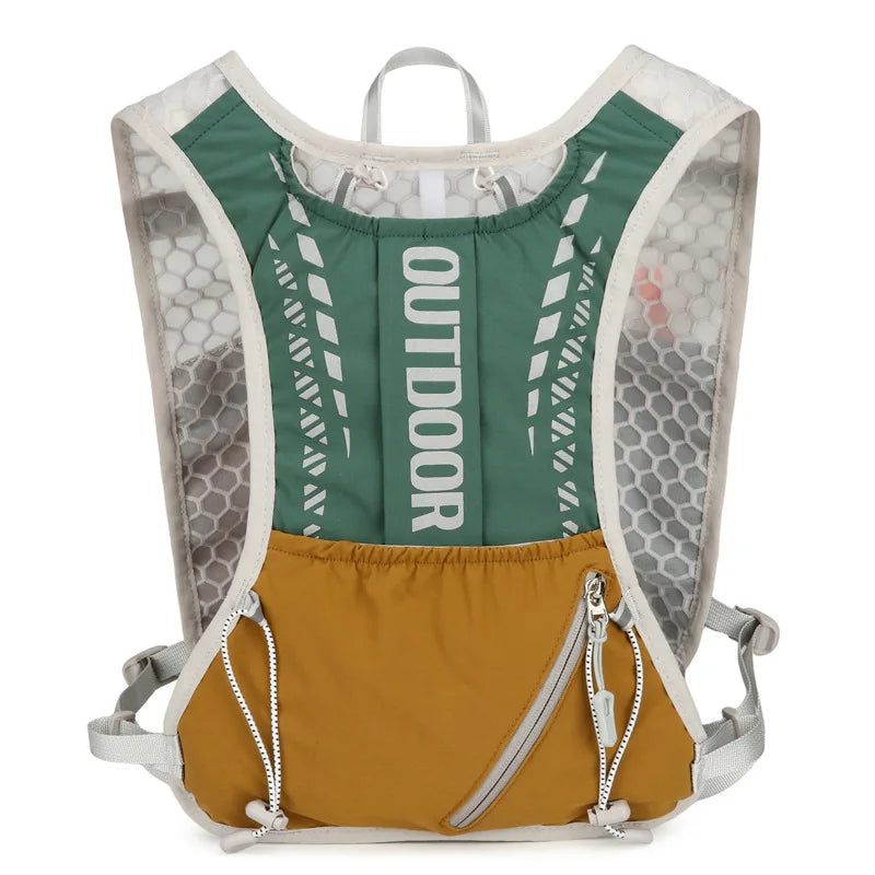 Reflective Running Hydration Vest Cycling Backpack for Outdoor Sports Climbing Hiking Mtb Road Bike - Adjustable Vest Bag