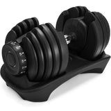 SIHAO Quick Adjust Fitness Dumbbell, 24/40KG (52.5/90LBS) Dual Weight Options, Labor-saving Quick-change Design, Heavy-duty Gym Gear for Arm Muscle Building, Home Workout and Professional Fitness Training
