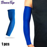 BraceTop 1 PC Sport Arm Compression Sleeve Basketball Cycling Arm Warmer Fitness Running UV Protection Volleyball Sunscreen Band