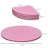 Pole dance mat, 5 cm thick round plastic mat for pole dance exercises, gymnastics, yoga, pink